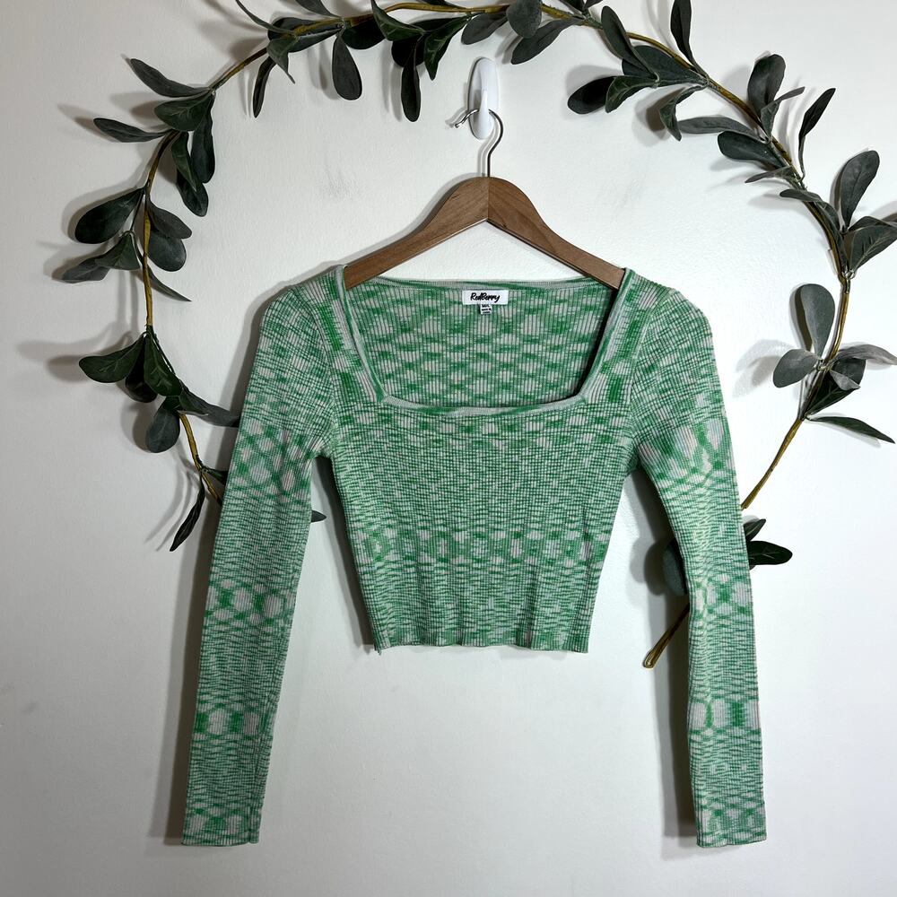 RedBerry Green Ribbed Long Sleeve